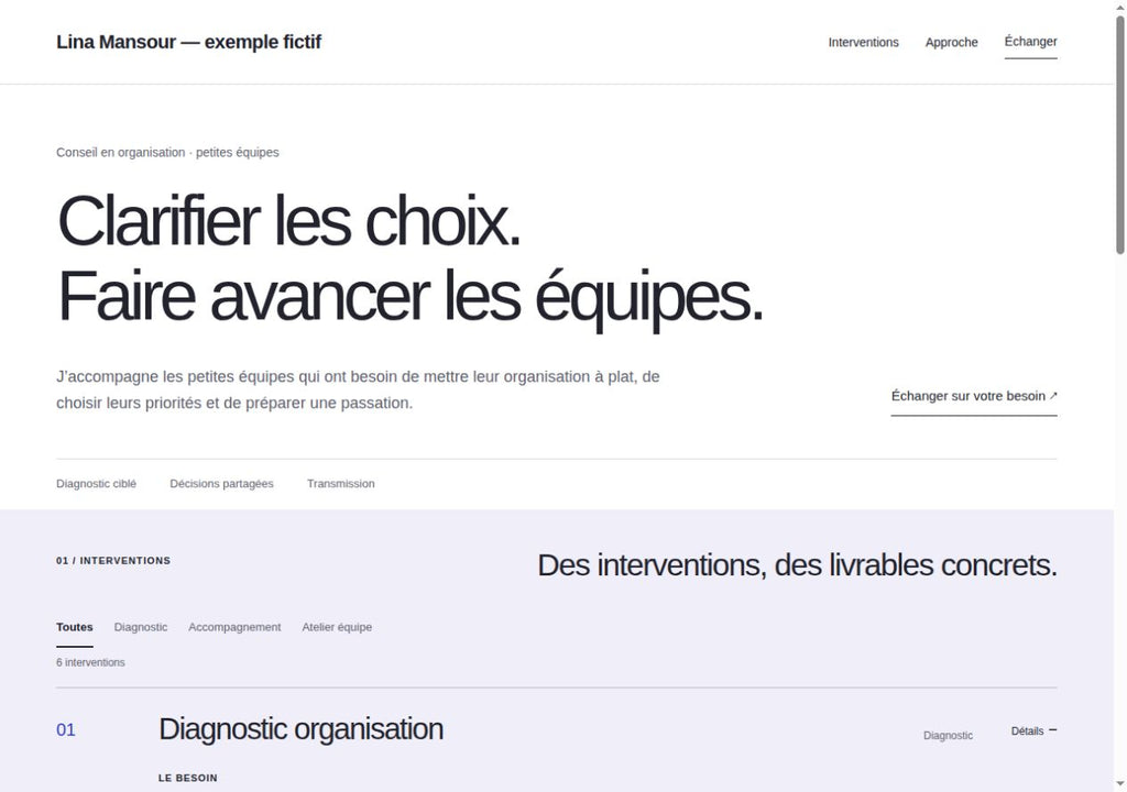 Consultant Signature — site et assistant local