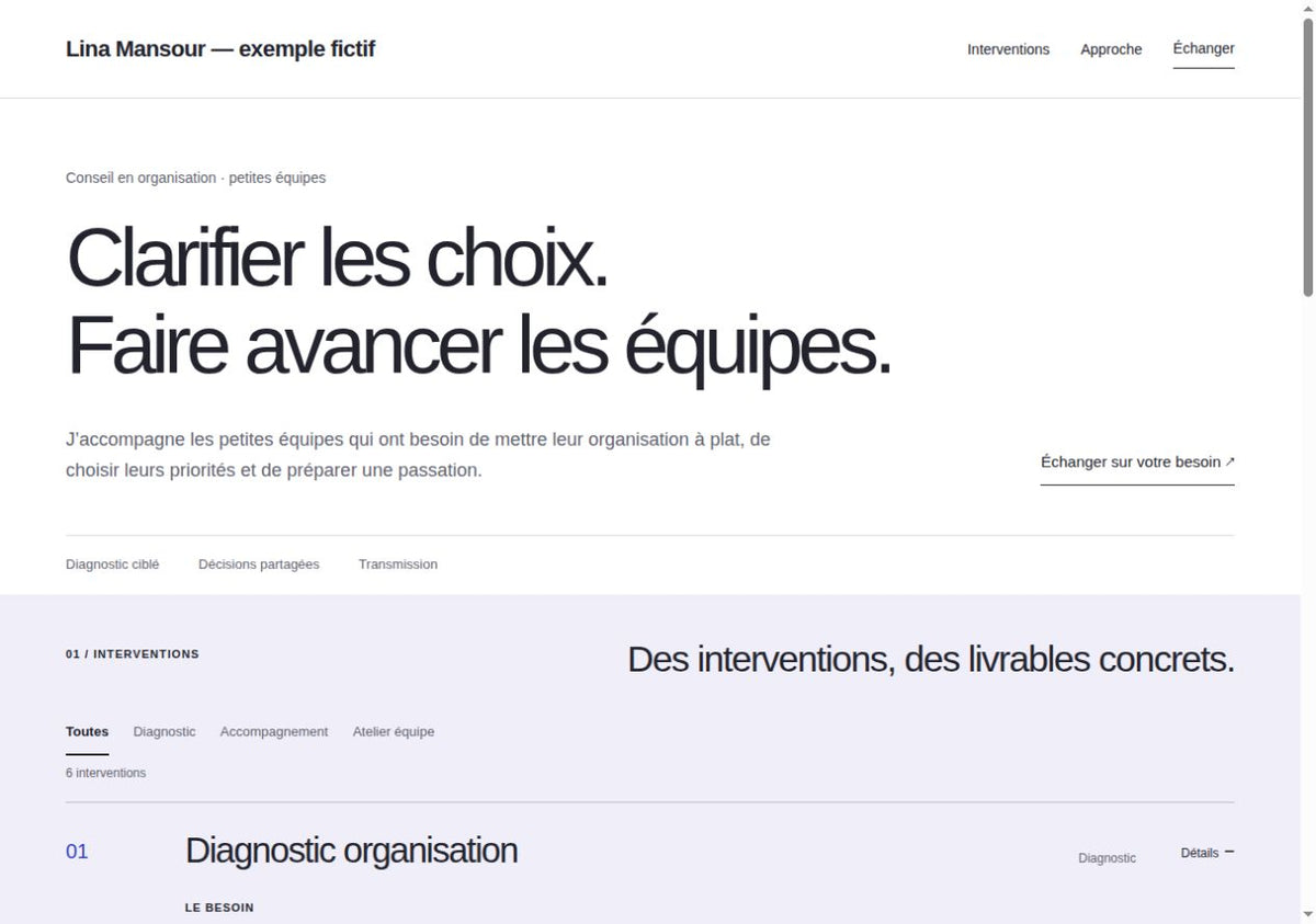 Consultant Signature — site et assistant local