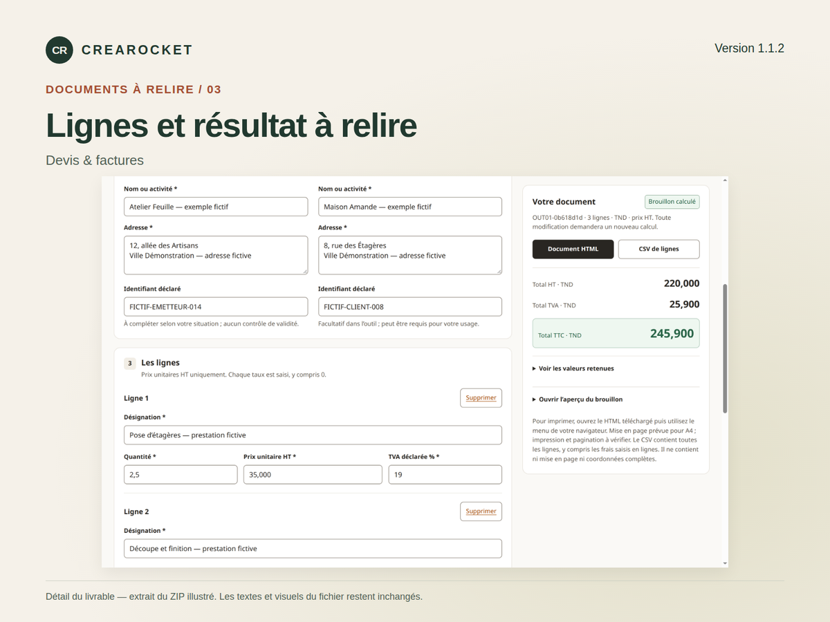 Création de devis et factures à partir d’un message client – visuel 4