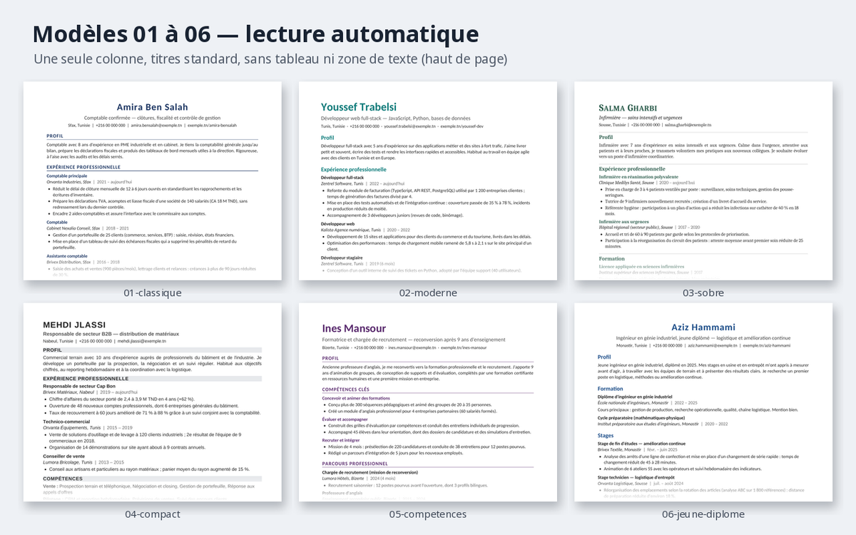 CV et texte d’accompagnement — trois parcours FR/EN/AR – visuel 4