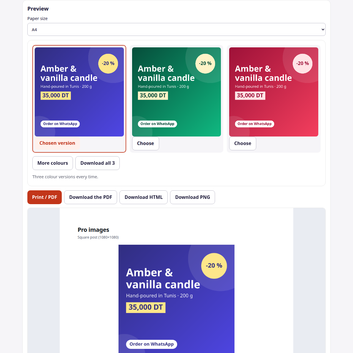 Images pro — post, story, pub et fiche produit FR/AR/EN – visuel 4