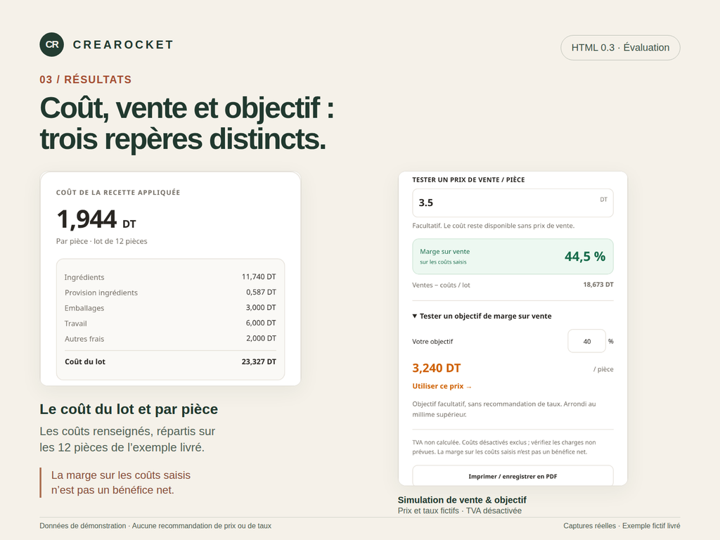 Mon coût de revient — recettes et prix – visuel 4