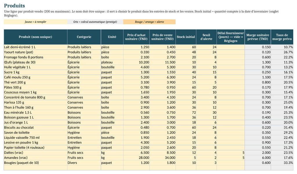 Journal du petit commerce — ventes, stock et coûts saisis – visuel 4