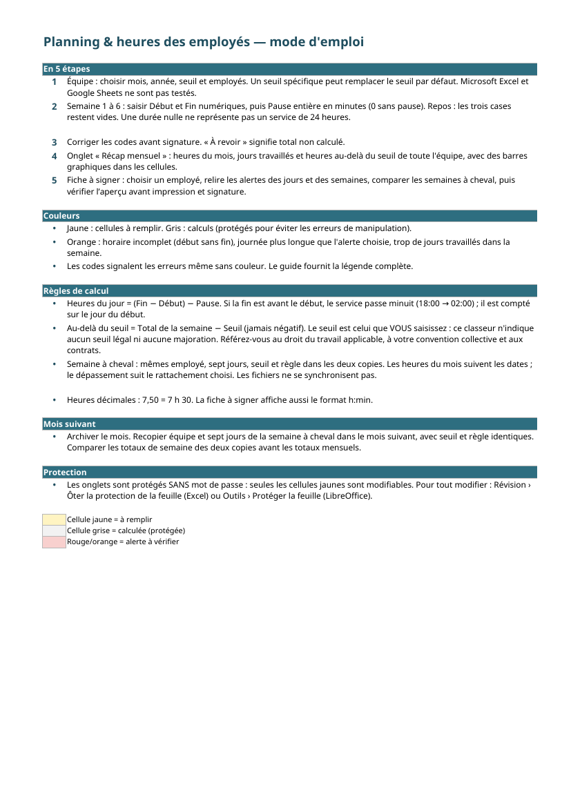 Planning du personnel — horaires et suivi des heures – visuel 4