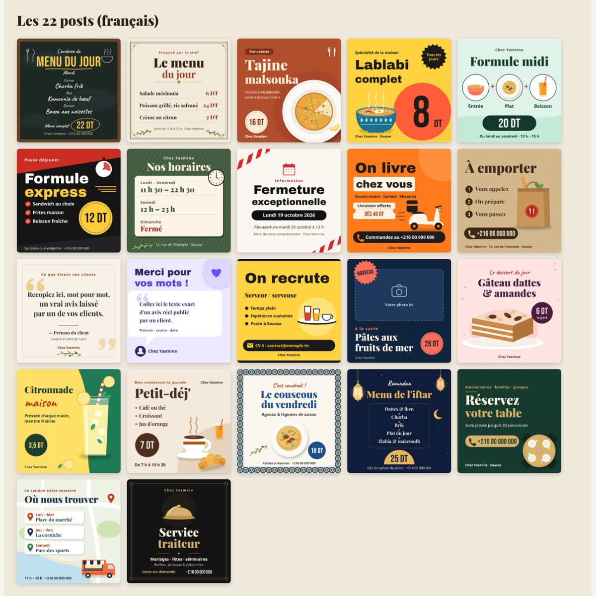 Visuels pour restaurant – visuel 4