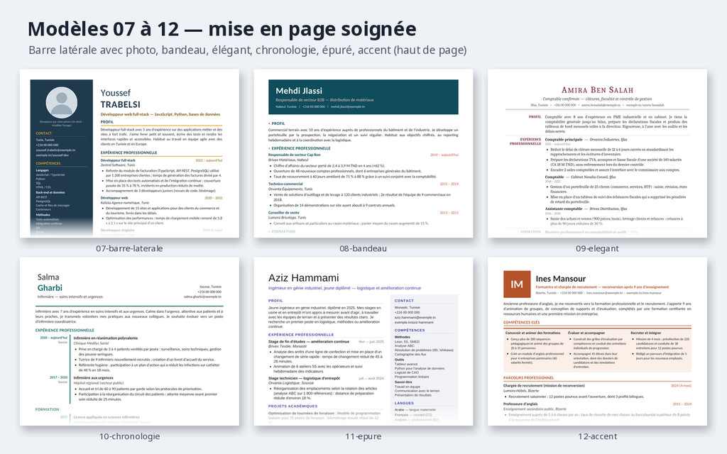 CV et texte d’accompagnement — trois parcours FR/EN/AR – visuel 5