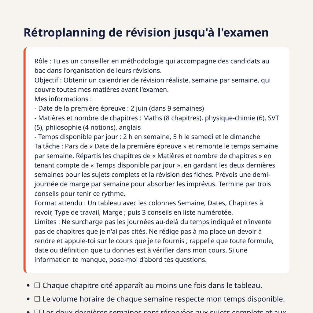 Consignes pour préparer ses révisions — atelier et livrets FR/AR/EN – visuel 6