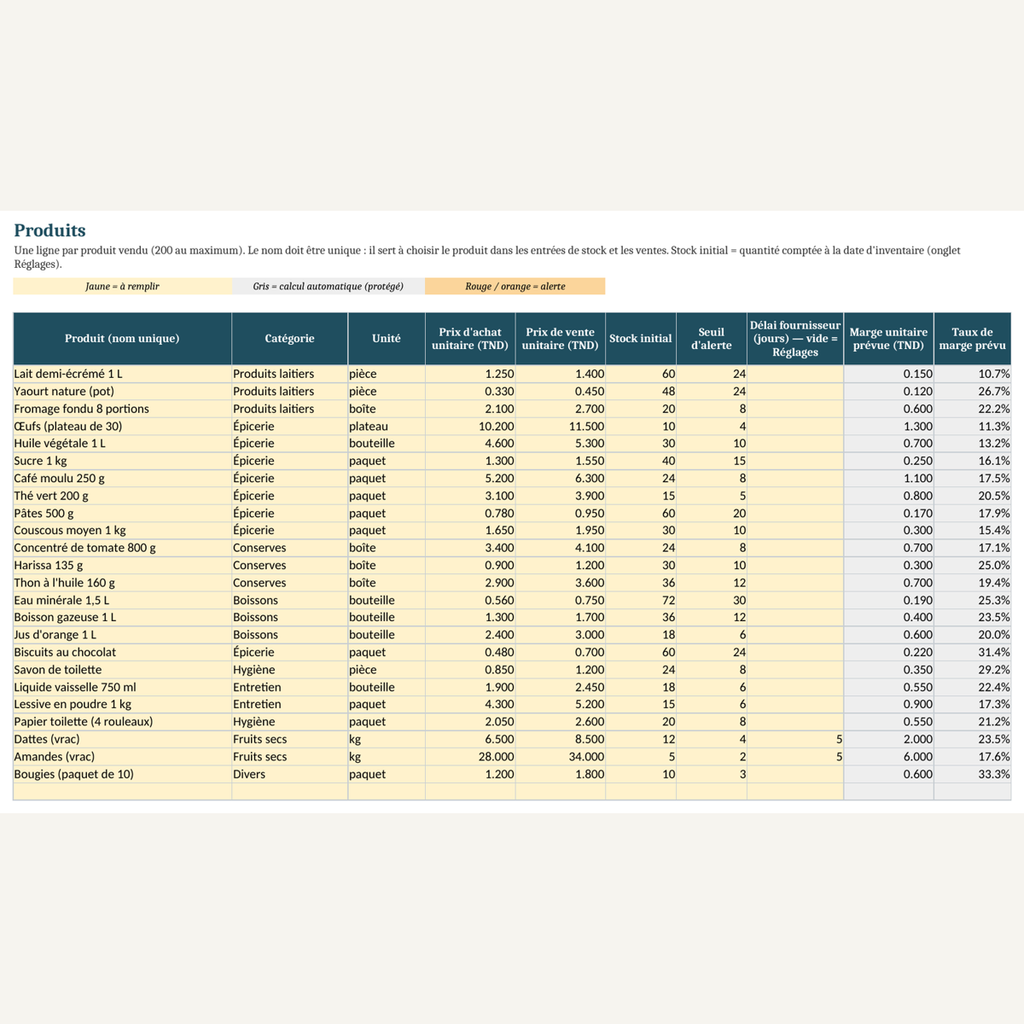 Journal du petit commerce — ventes, stock et coûts saisis – visuel 8