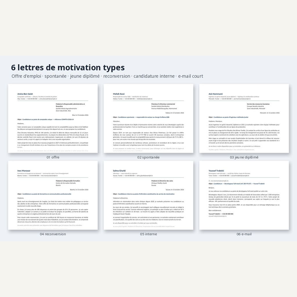 CV et texte d’accompagnement — trois parcours FR/EN/AR – visuel 8