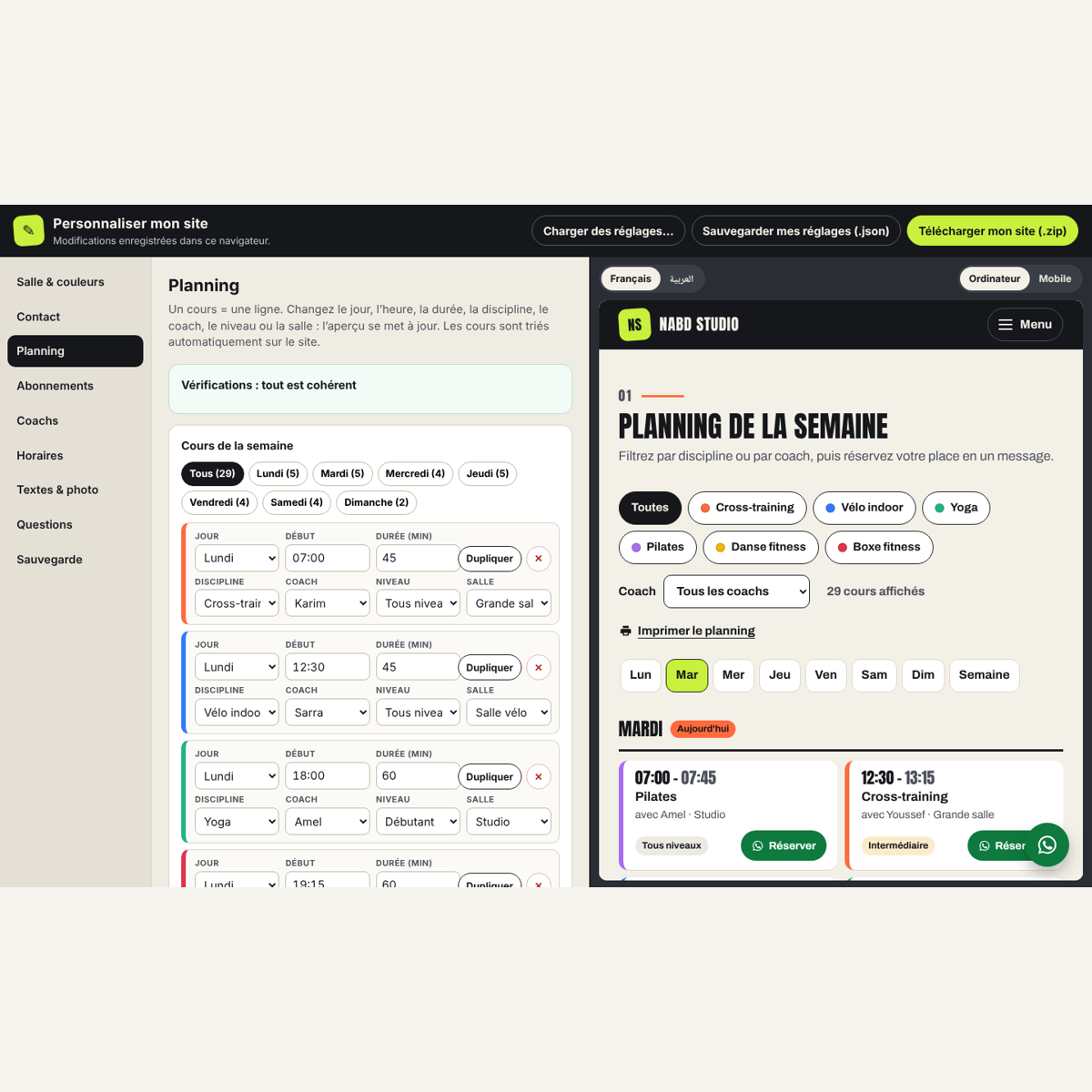 Planning sportif FR/AR — cours et demandes de place – visuel 8