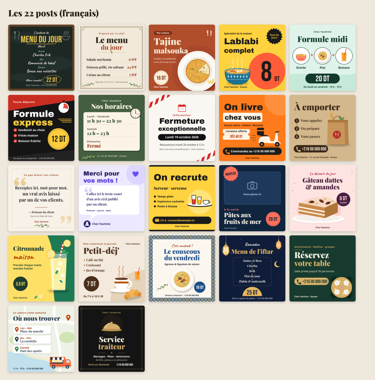 Visuels pour restaurant – visuel 8