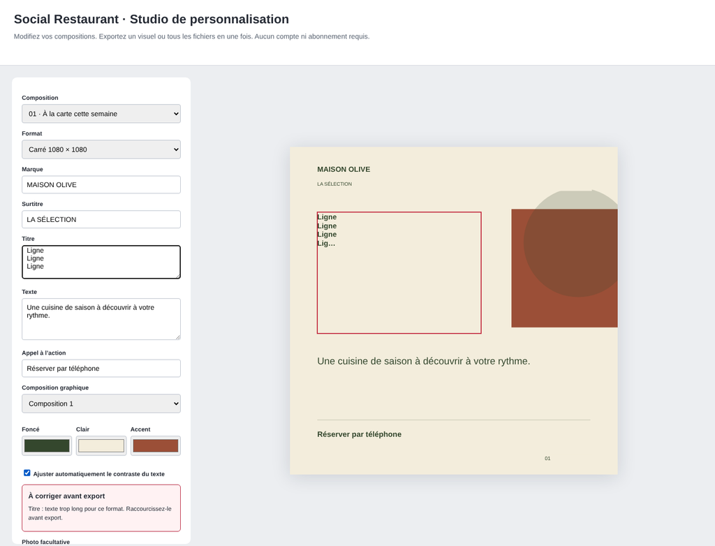 Visuels de restaurant – visuel 8