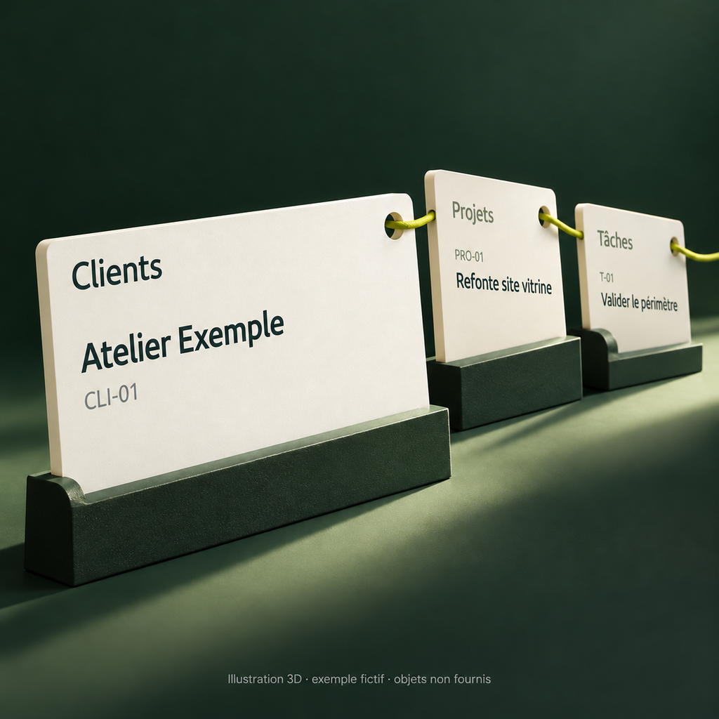 Espace freelance local — clients, projets et tâches – visuel 1