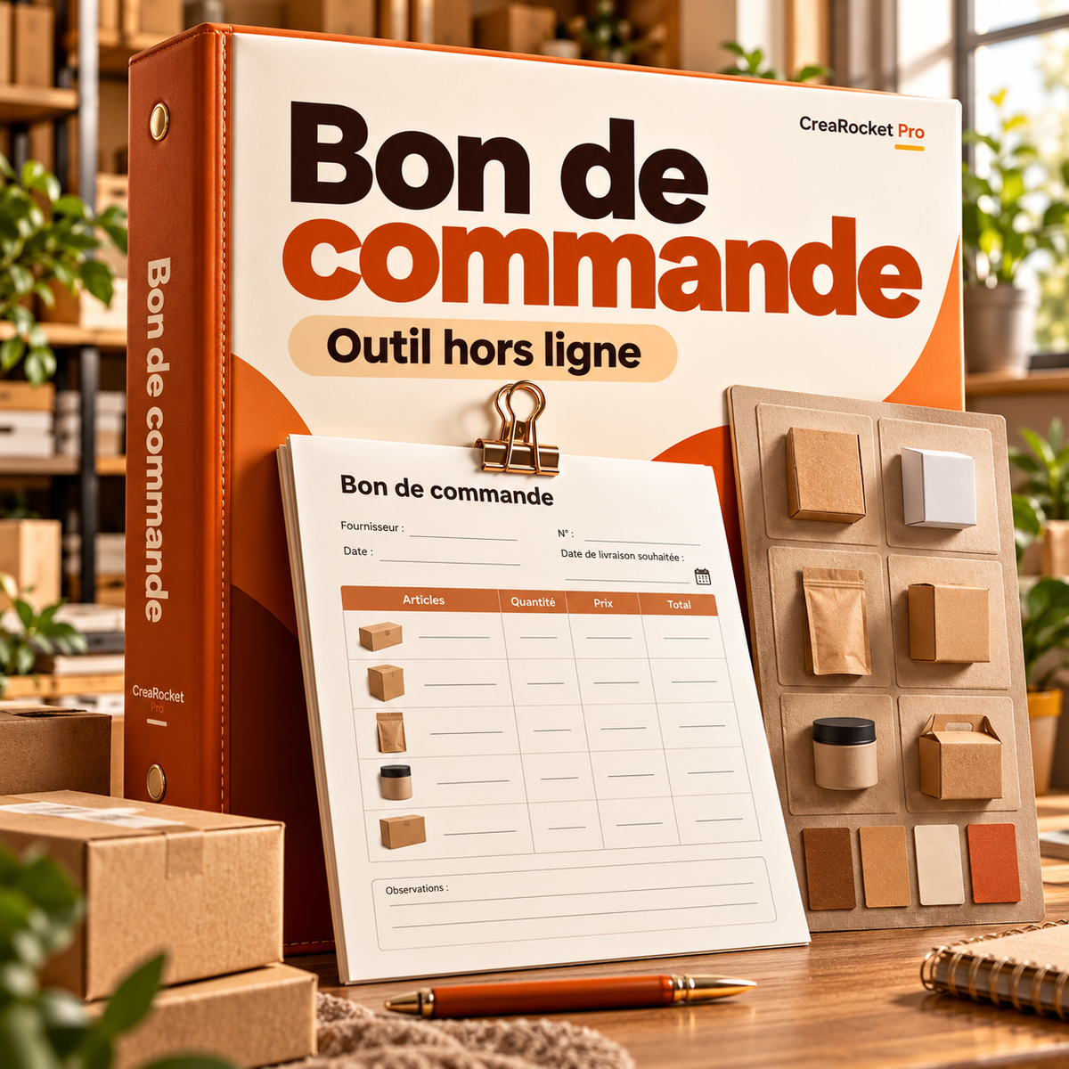 Bon de commande fournisseur FR/AR/EN – visuel 1