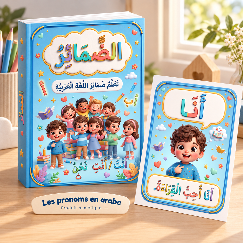 Les pronoms en arabe – 21 pages illustrées à imprimer – visuel 1