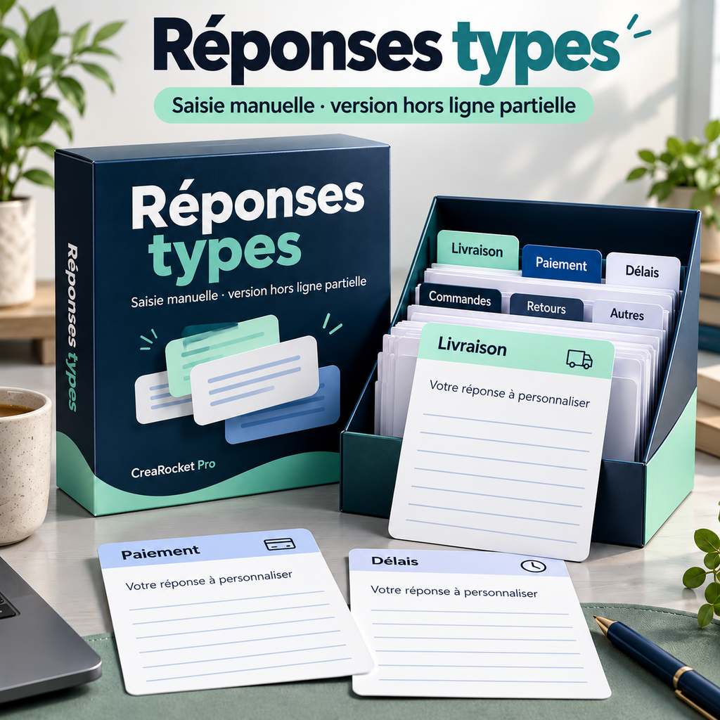 Réponses types — livraison, paiement et délais FR/AR/EN – visuel 1