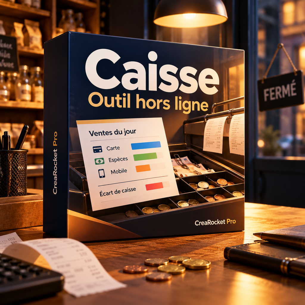 Caisse du jour — ventes et écart de caisse FR/AR/EN – visuel 1