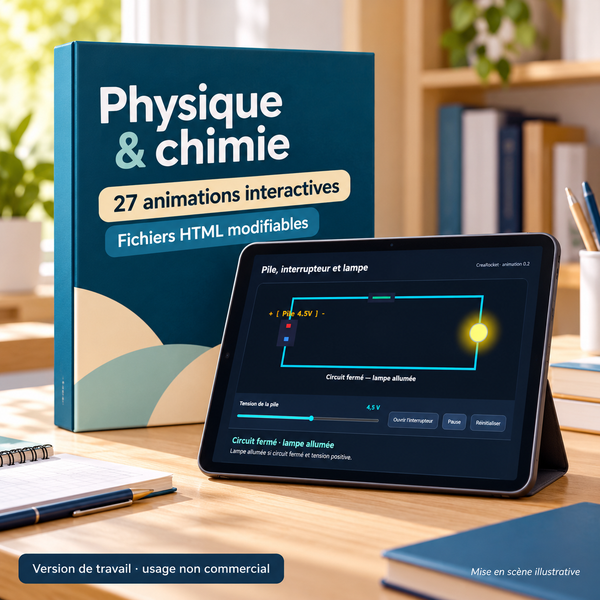 Physique-chimie – 27 simulations interactives à projeter – aperçu 1
