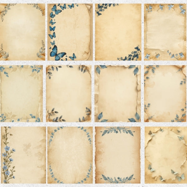 35 Neutral Paper Pack | Vintage  | Printable Papers Backgrounds | High-Resolution Digital Paper for Journals, Cards