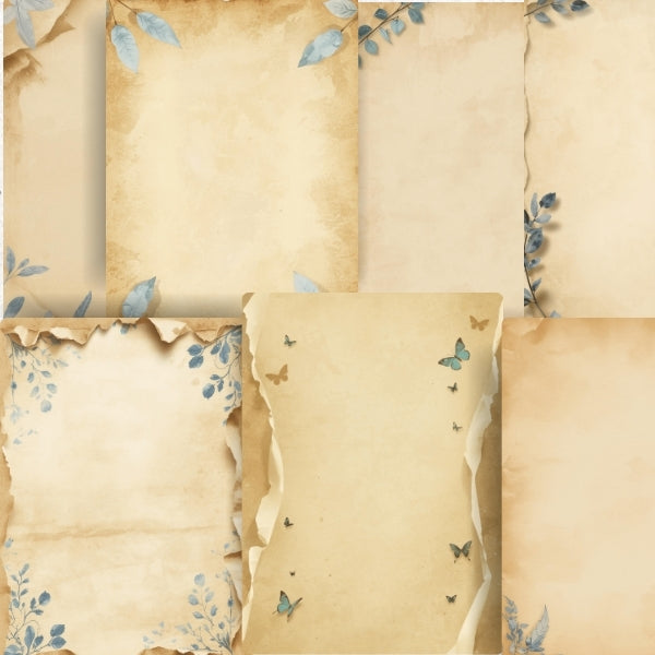 35 Neutral Paper Pack | Vintage  | Printable Papers Backgrounds | High-Resolution Digital Paper for Journals, Cards