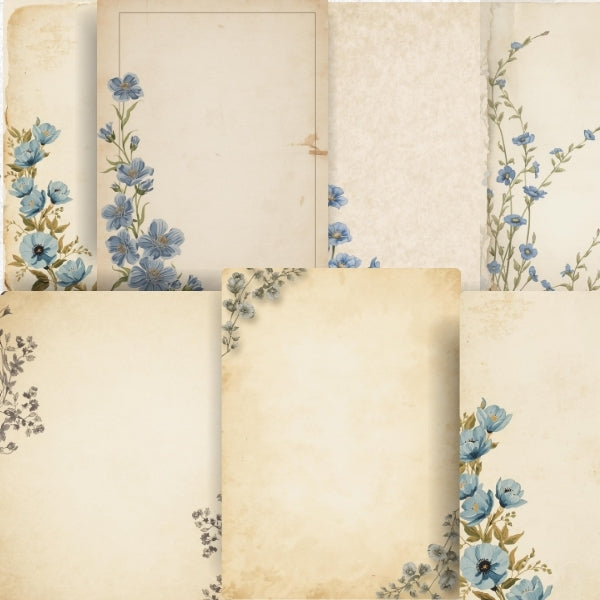 Neutral Scrapbook Paper | 40 Letter Size Backgrounds (Digital Download)